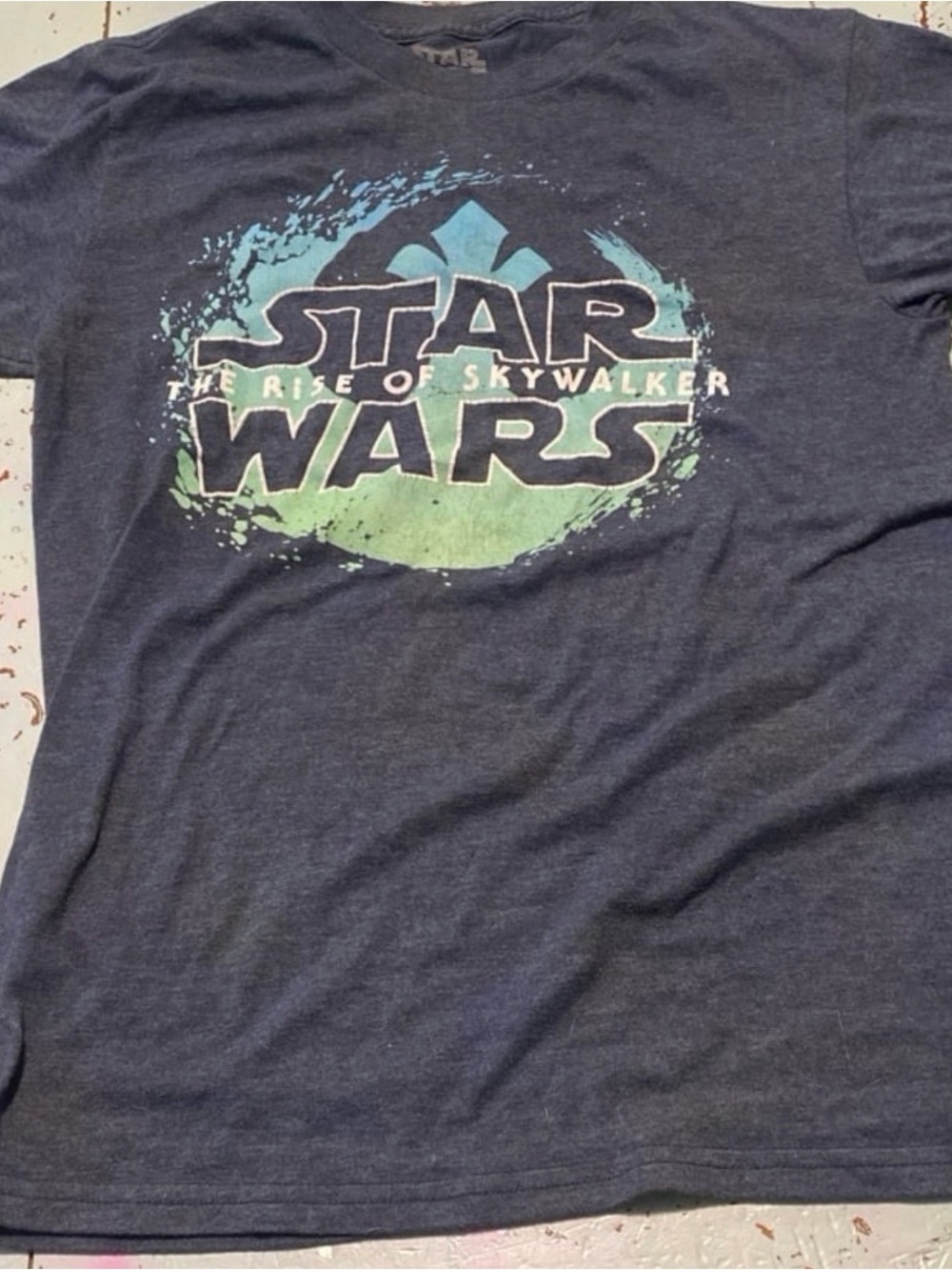 Star Wars Navy Blue Short-Sleeve Tee with Blue-Green Logo